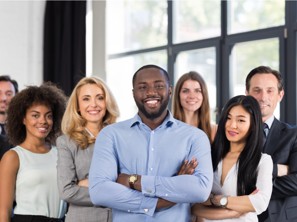 Colleagues from diverse backgrounds working together